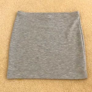 Heathered gray pencil skirt